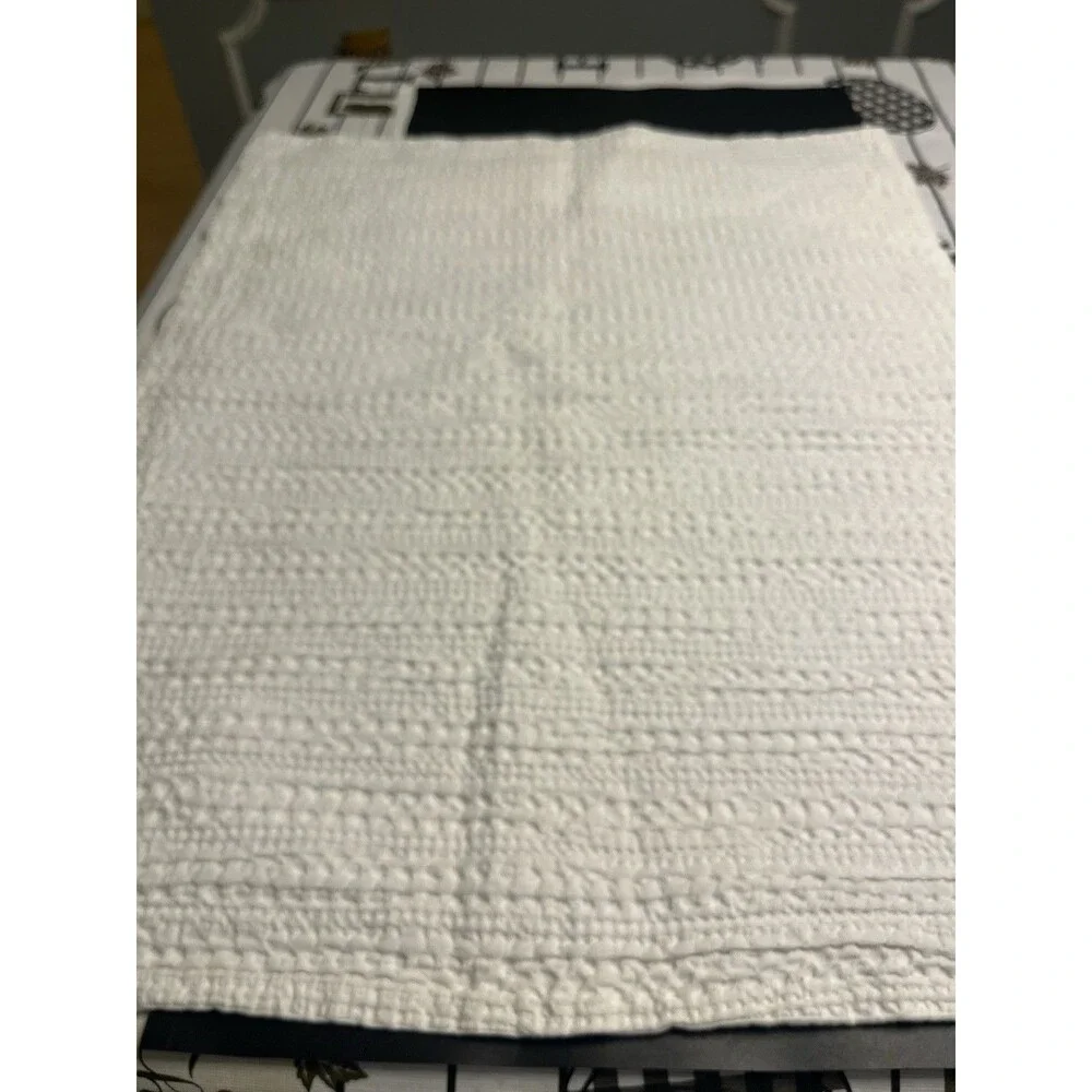3 Pottery Barn White Waffle Knit 100% Cotton 26x20” Pillow Cover Shams